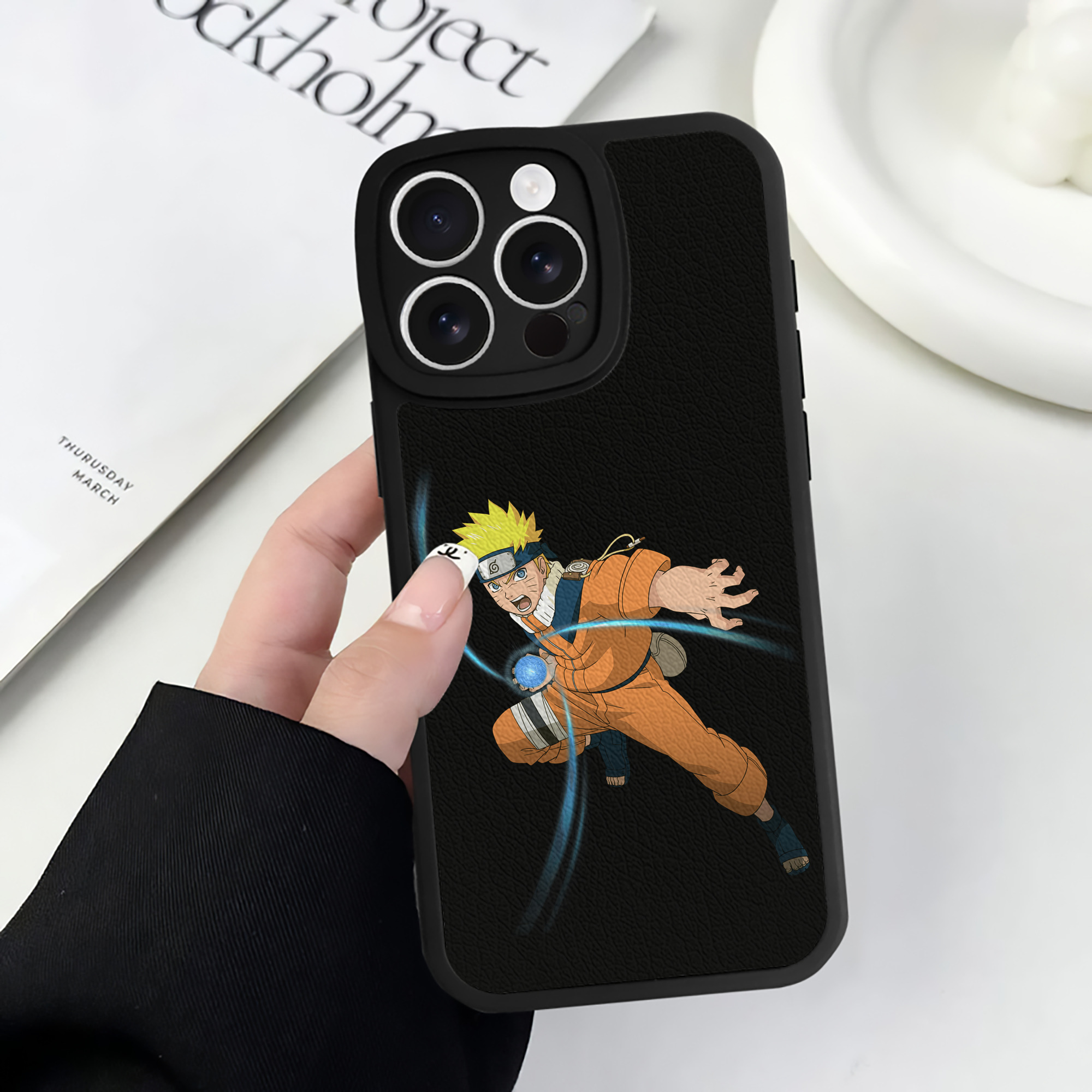 （画像用） NARUTO -ナルト- うずまき ナルト Uzumaki Naruto 【iPhone 16シリーズ対応】シリコンスマホケース（レザー調） 材質：シリコン
